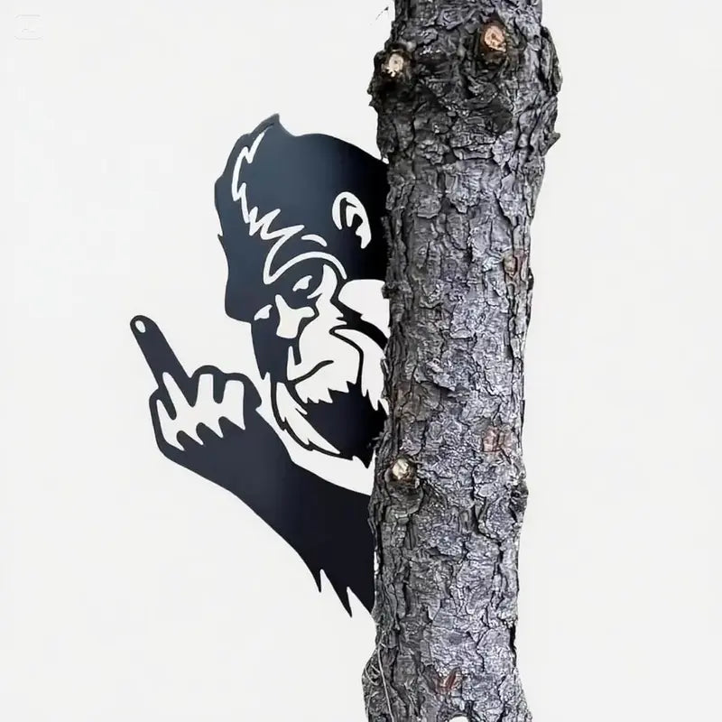 Metal peek-a-boo Flip Bigfoot outdoor decoration