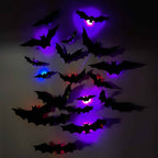 🎃Halloween Bats Wall Decor – Lighted 3D Bat Stickers-Limited Stock