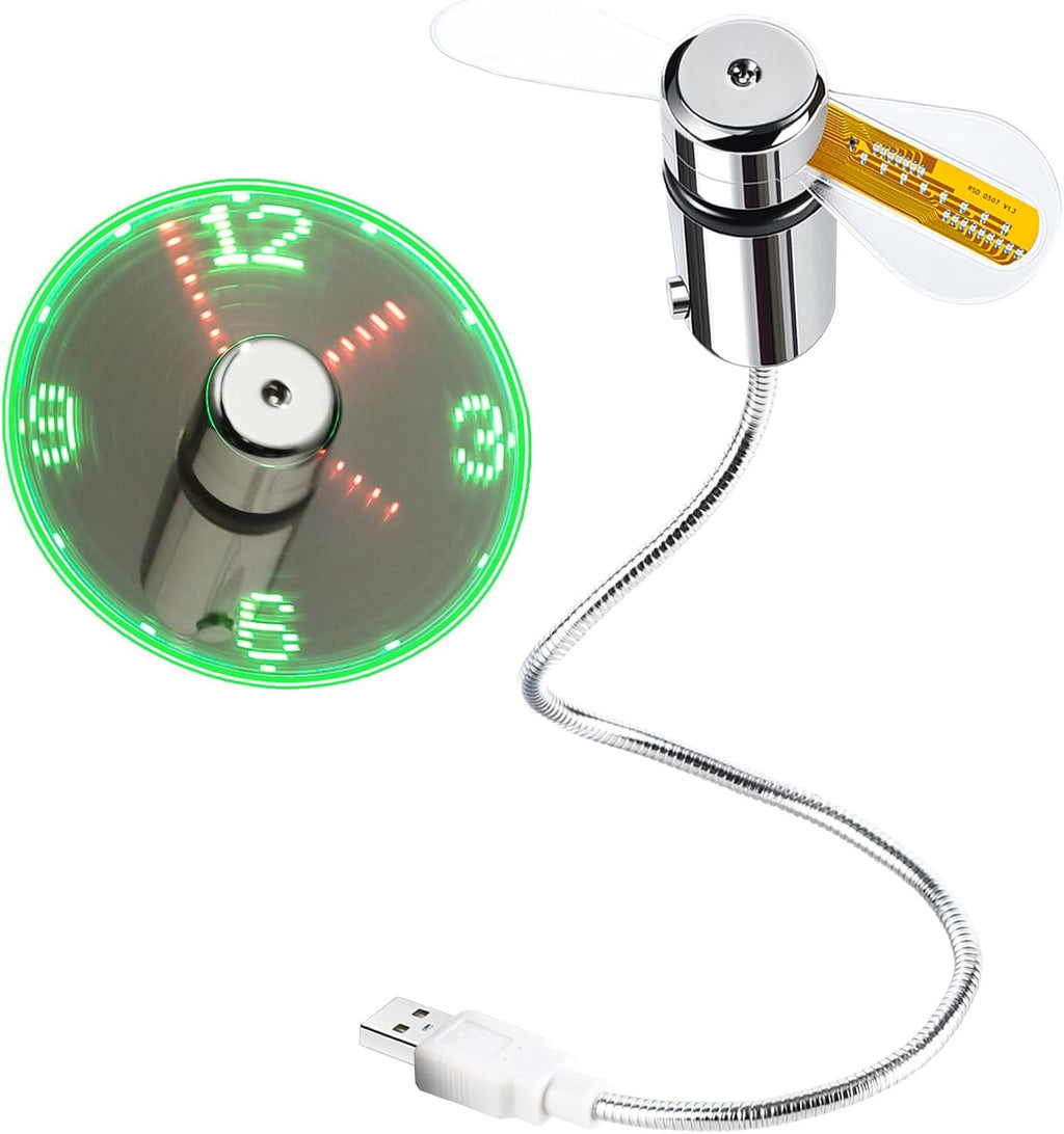 Mini USB LED Fan with Time