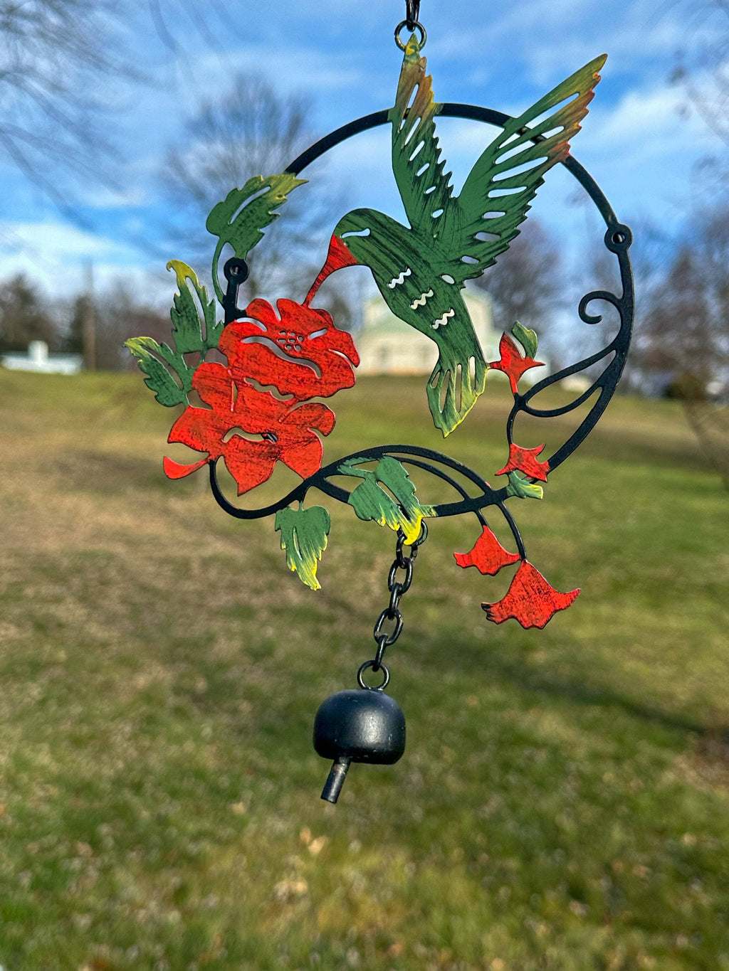 Hummingbird and Lily Multicolor Ornament