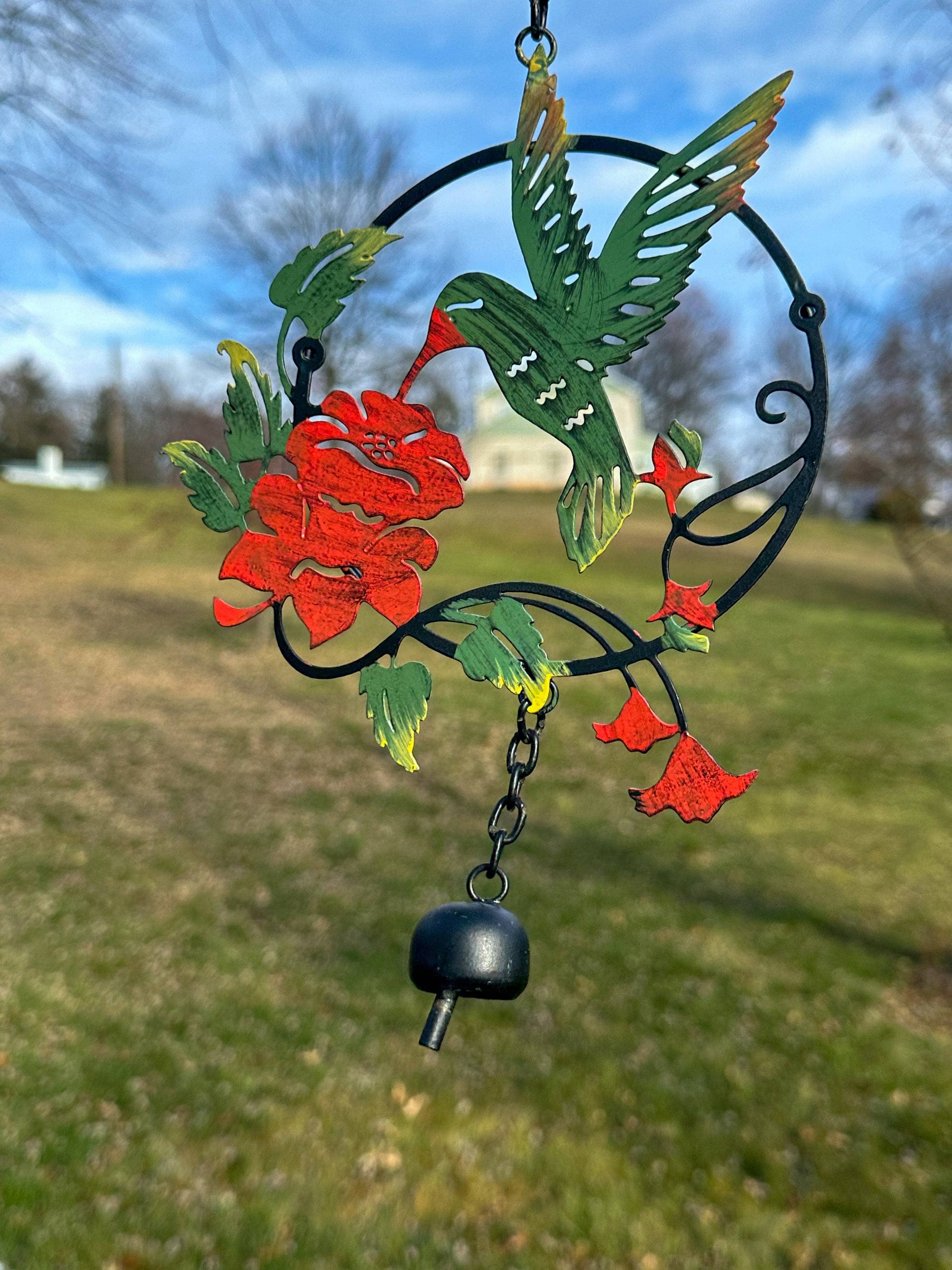 Hummingbird and Lily Multicolor Ornament