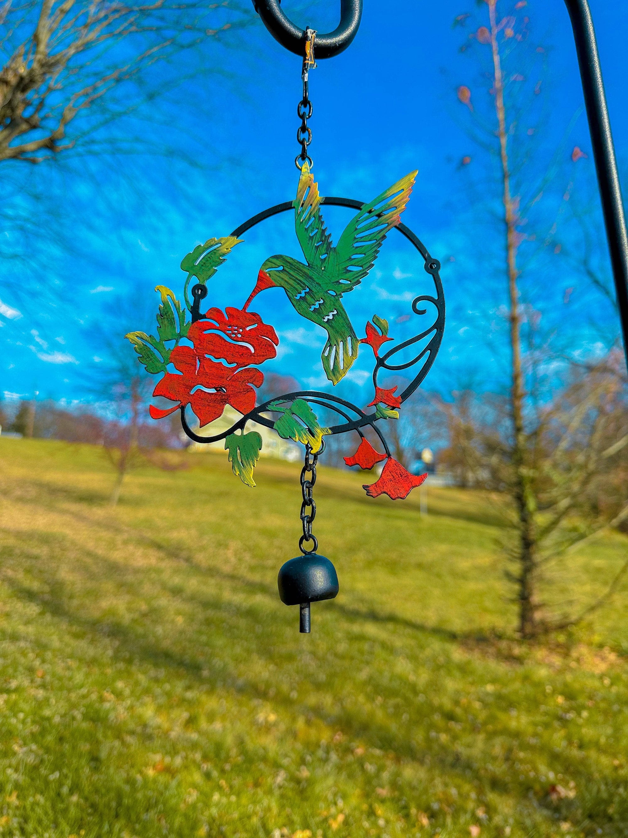 Hummingbird and Lily Multicolor Ornament