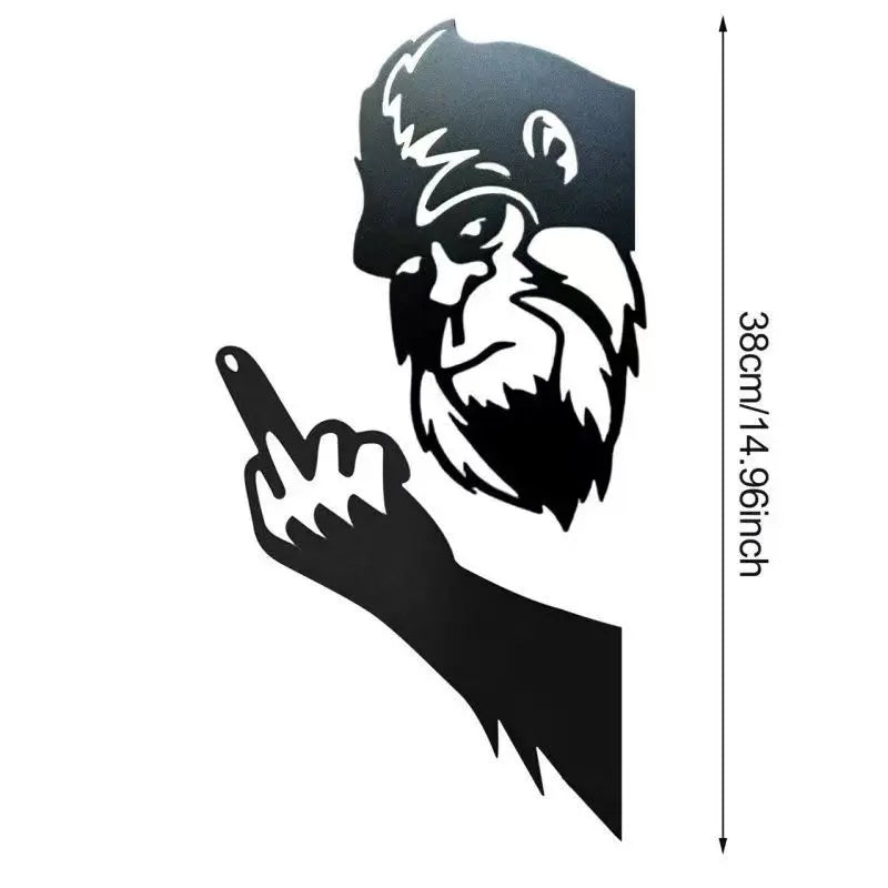 Metal peek-a-boo Flip Bigfoot outdoor decoration