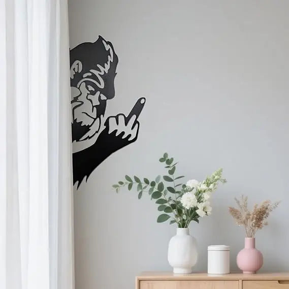 Metal peek-a-boo Flip Bigfoot outdoor decoration