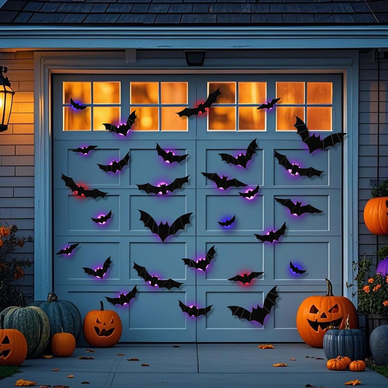 🎃Halloween Bats Wall Decor – Lighted 3D Bat Stickers-Limited Stock