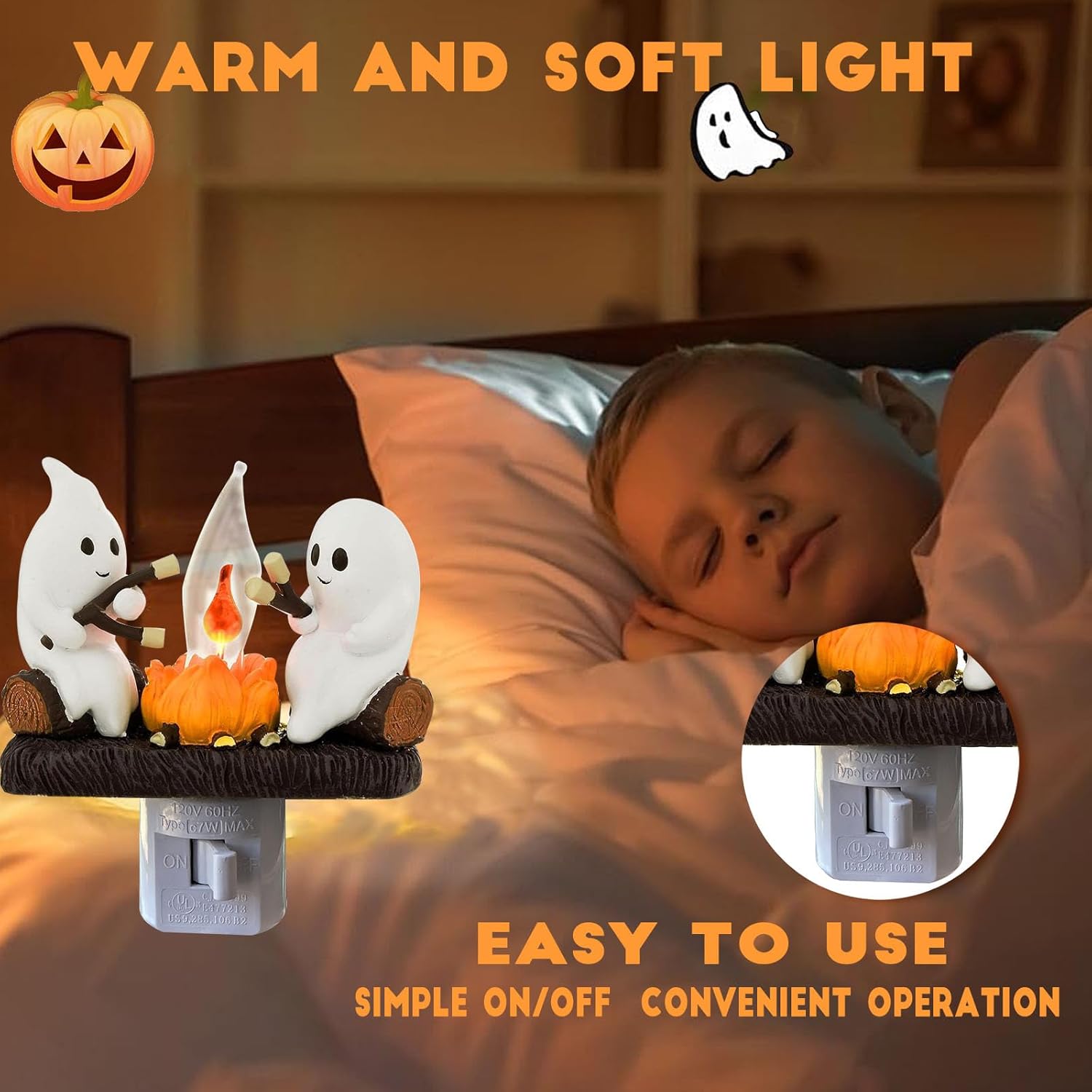👻👻GhoulGlo Ghost Campfire Nightlight-BUY 2 GET 10% OFF