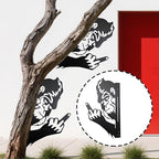 Metal peek-a-boo Flip Bigfoot outdoor decoration