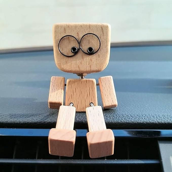 Charming Little Wooden Figure That Sways with 12PCS Magnetic Expressions-BUY 2 GET 10% OFF