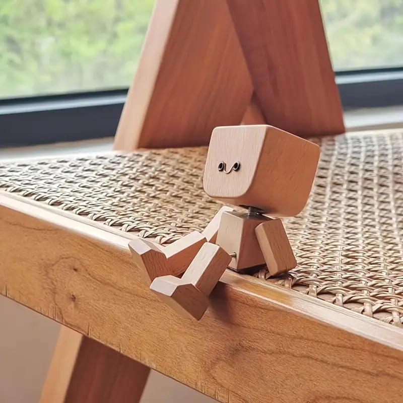 Charming Little Wooden Figure That Sways with 12PCS Magnetic Expressions-BUY 2 GET 10% OFF