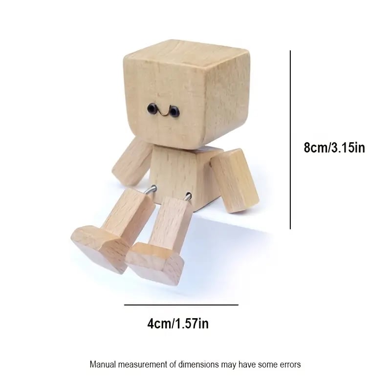 Charming Little Wooden Figure That Sways with 12PCS Magnetic Expressions-BUY 2 GET 10% OFF