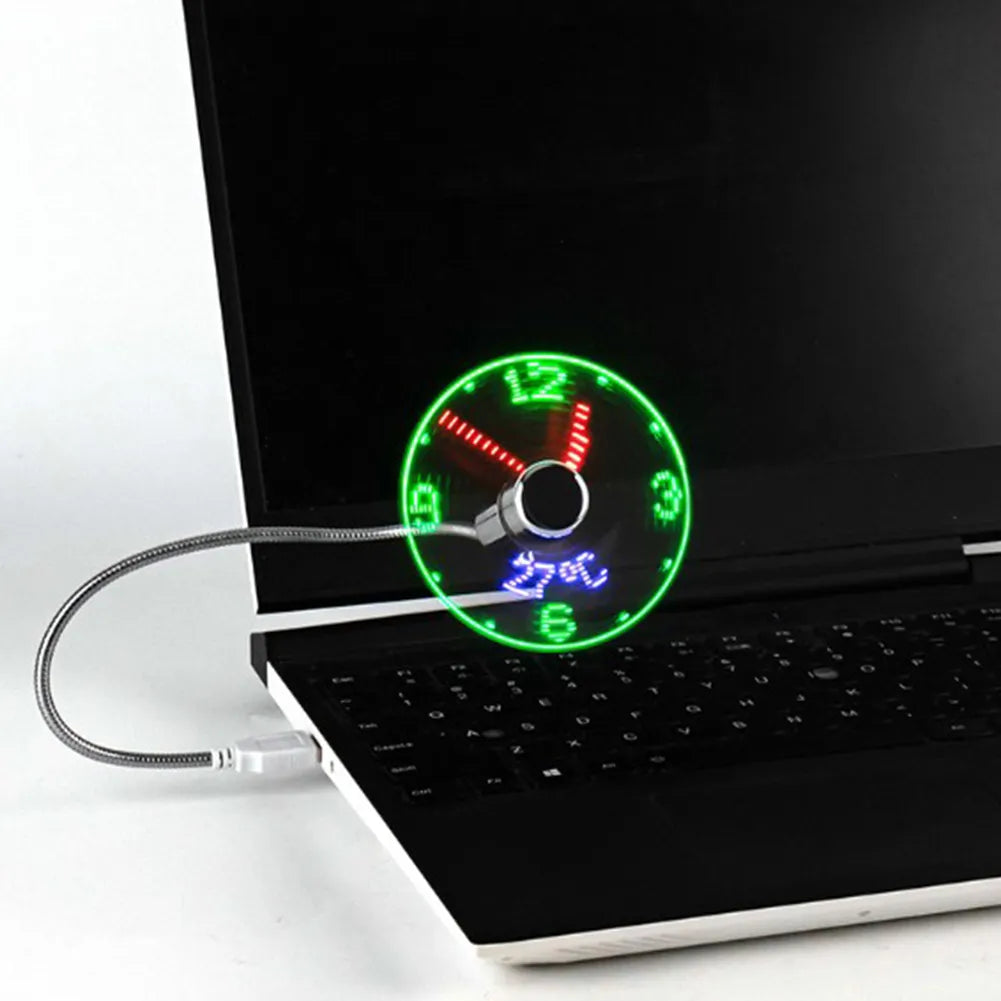 Mini USB LED Fan with Time