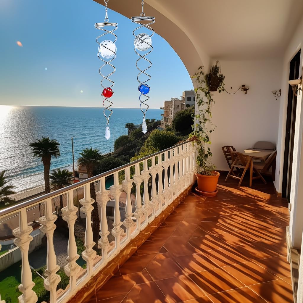 🔮Gazing Ball Spiral Tail Wind Spinner Stabilizer