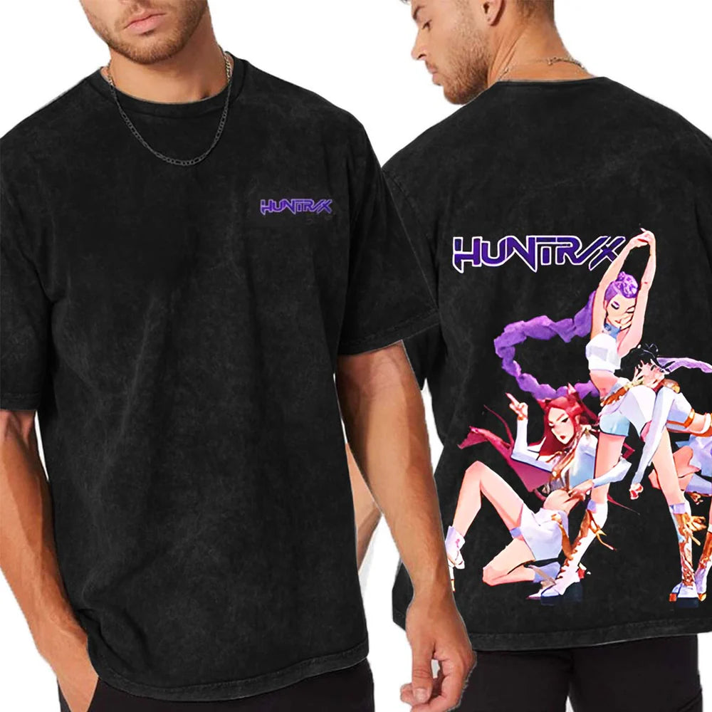🔥🔥Kpop Demon Huntrix Vintage Print Retro T-shirt📦 Free Shipping Now