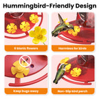 Smart Hummingbird Feeder Camera with AI Identification, 2.5K HD & Color Night Vision, Solar Powered Outdoor, IP66 Weatherproof – Garden Decor & Gift for Bird Lovers