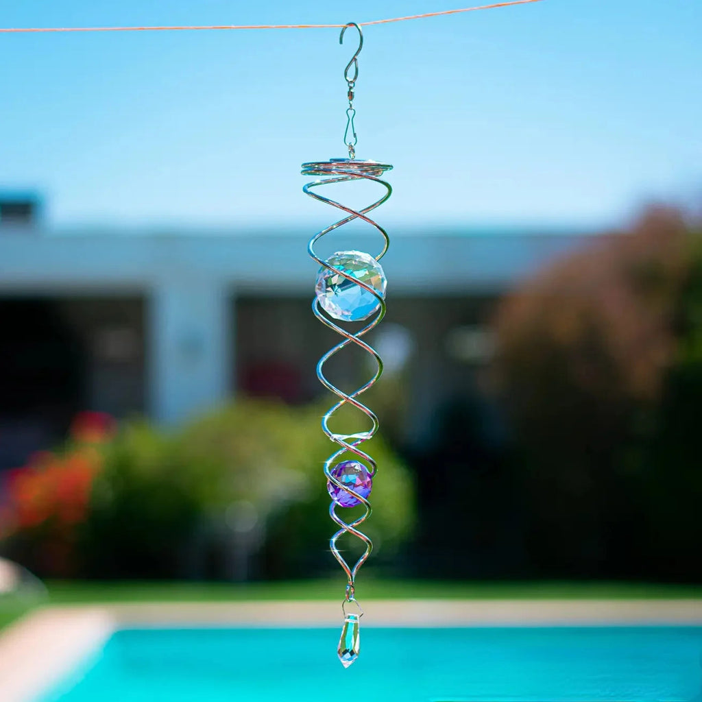 🔮Gazing Ball Spiral Tail Wind Spinner Stabilizer