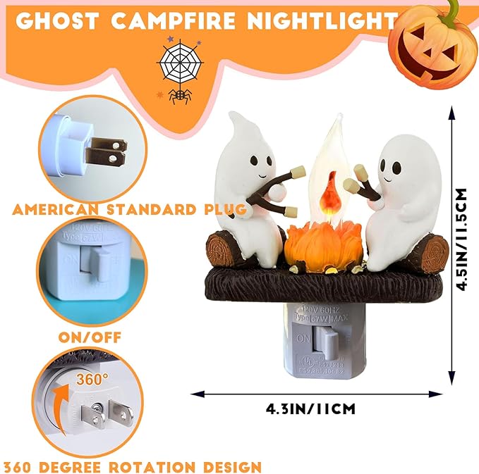👻👻GhoulGlo Ghost Campfire Nightlight-BUY 2 GET 10% OFF