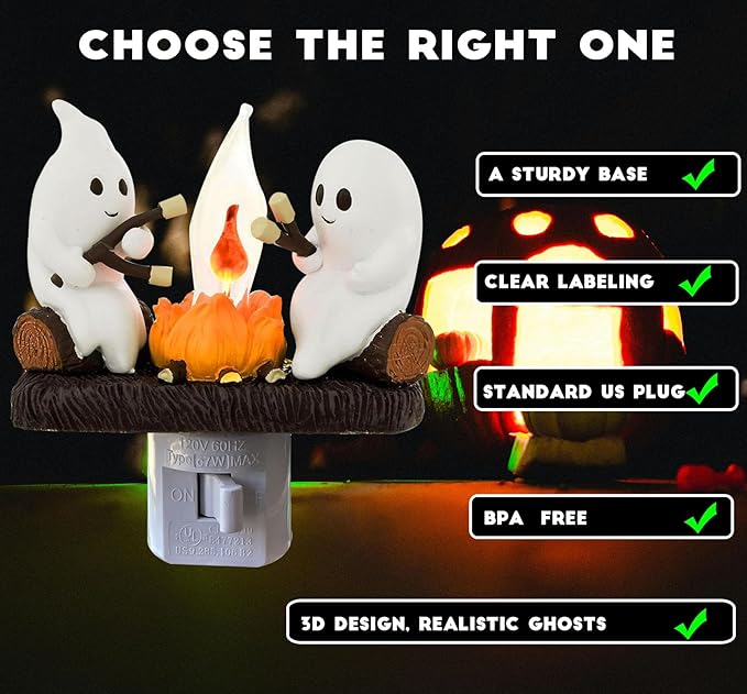👻👻GhoulGlo Ghost Campfire Nightlight-BUY 2 GET 10% OFF