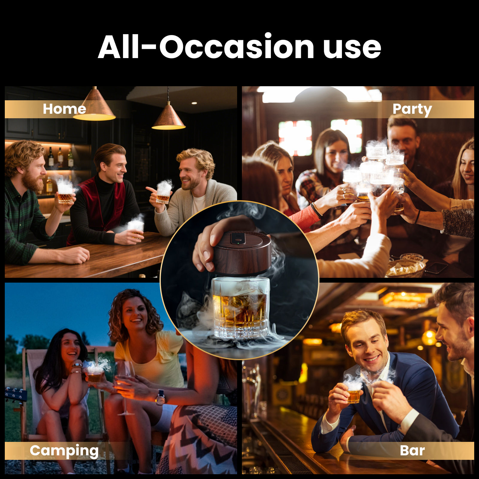 Grebilux Reserve Electric Whiskey Smoker Kit
