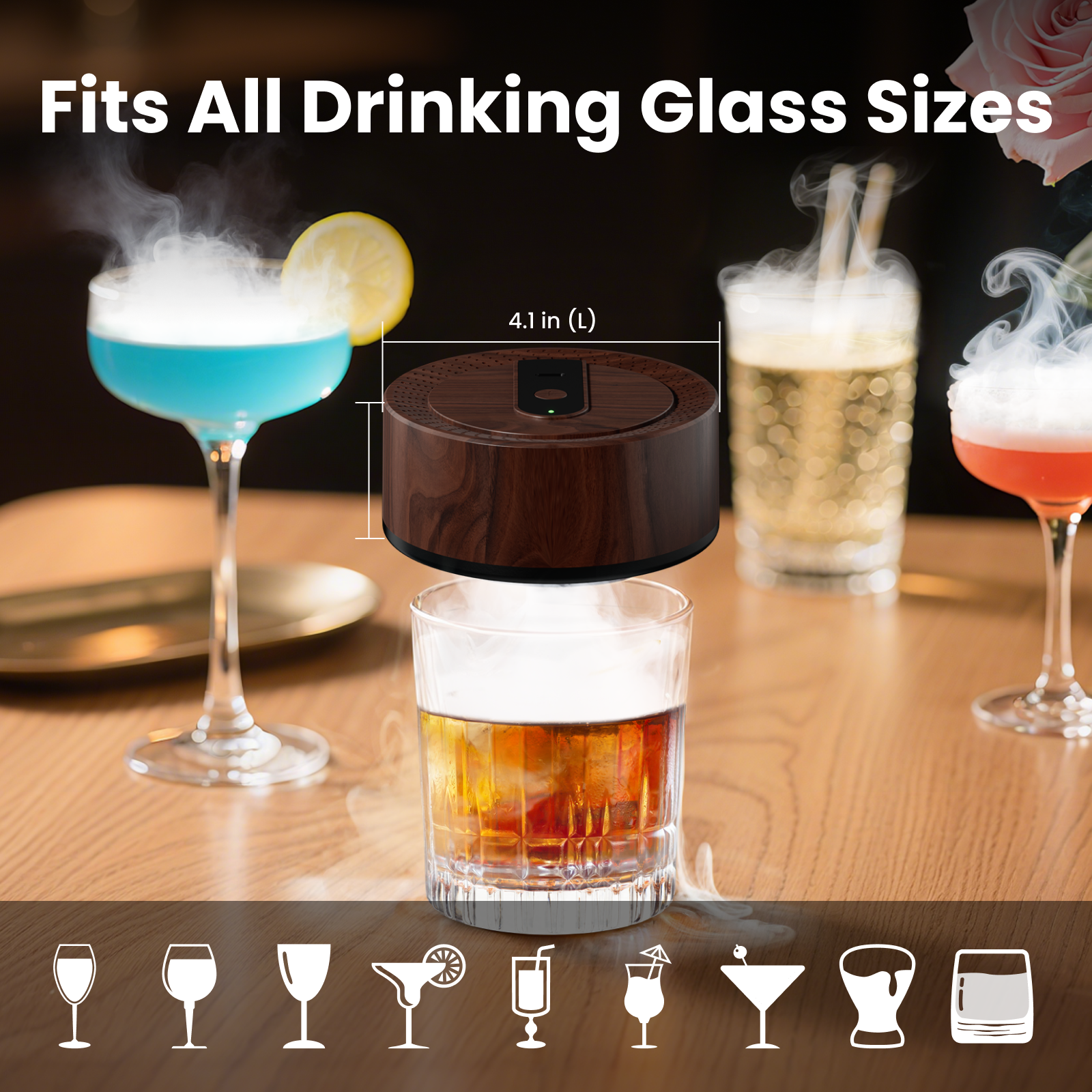 Grebilux Reserve Electric Whiskey Smoker Kit