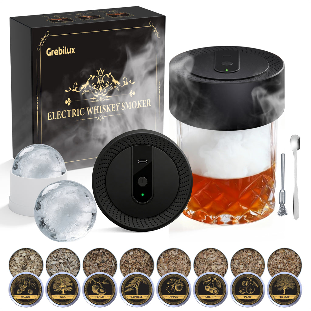 Grebilux Reserve Electric Whiskey Smoker Kit