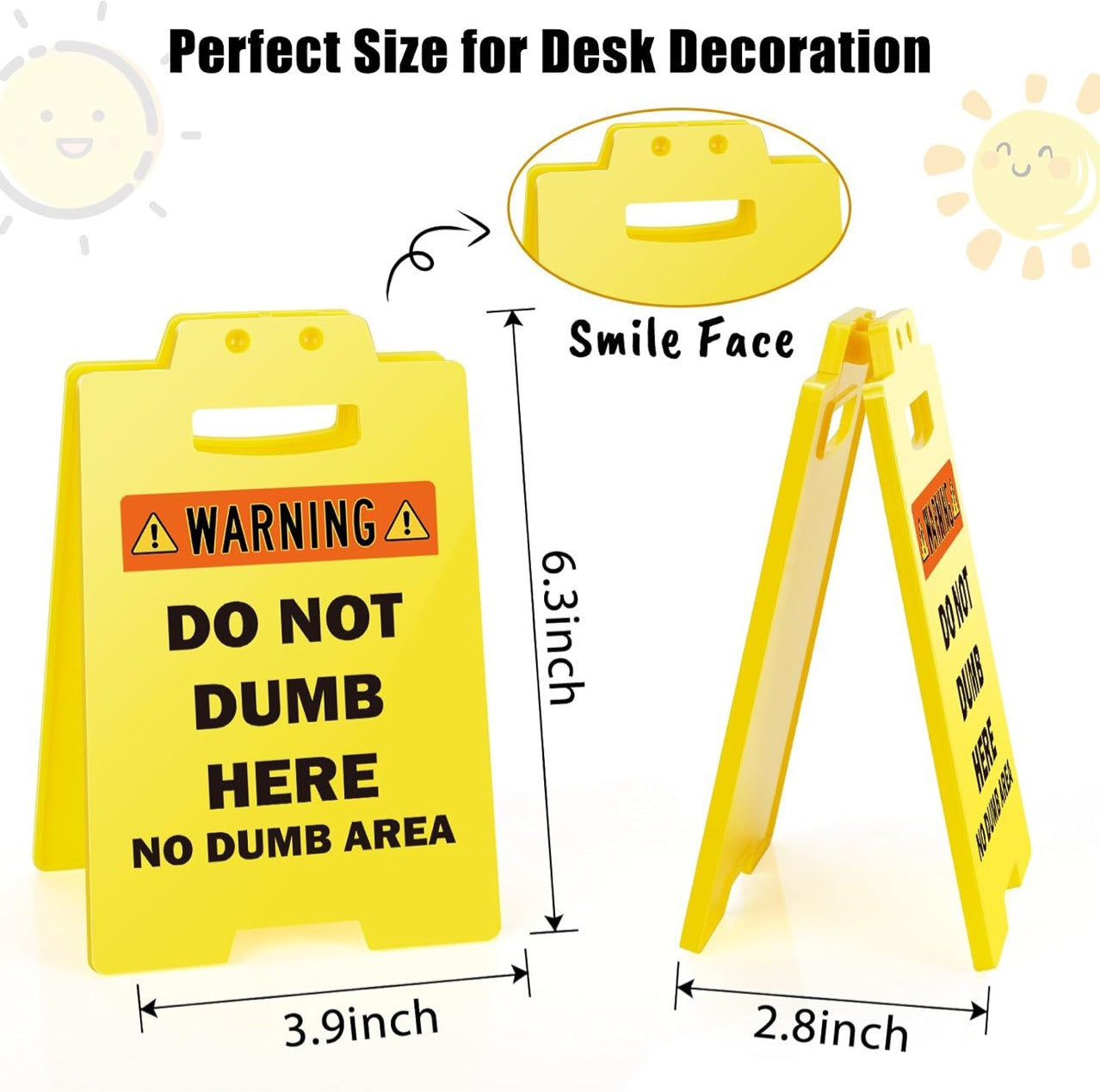 😎Overstimulated Desk Sign Caution, Funny Office Desk Cubicle