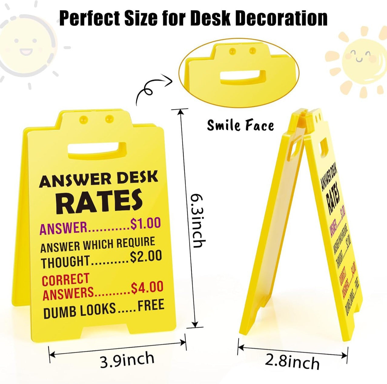 😎Overstimulated Desk Sign Caution, Funny Office Desk Cubicle