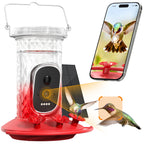 Smart Hummingbird Feeder Camera with AI Identification, 2.5K HD & Color Night Vision, Solar Powered Outdoor, IP66 Weatherproof – Garden Decor & Gift for Bird Lovers
