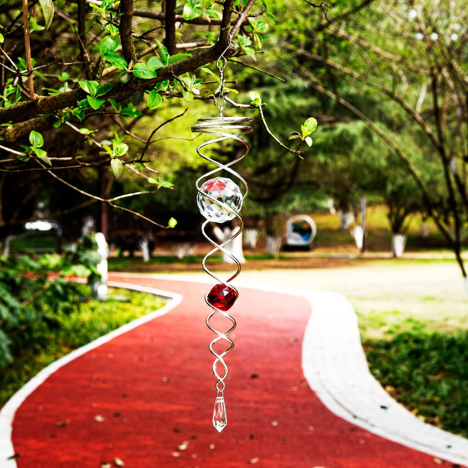 🔮Gazing Ball Spiral Tail Wind Spinner Stabilizer