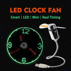 Mini USB LED Fan with Time